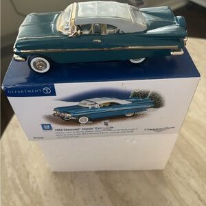 DEPT. 56 1959 Chevrolet Impala Convertible Classic Cars Blue Ceramic #56-55289